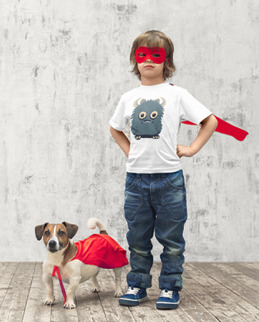 Monster superboy dog mockup